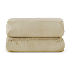 Couette Matrimoniale Velours Duvet Double Face Uni avec Housse de Tête