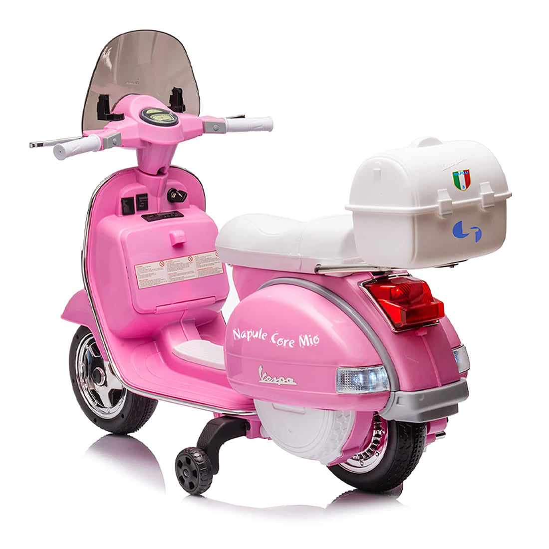 Moto Électrique Scooter pour Enfants LT960 Vespa PX150 Full Napoli avec Top Case