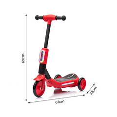 Trottinette Électrique Enfants LT983 Deluxe à 3 Roues avec Lumières RGB