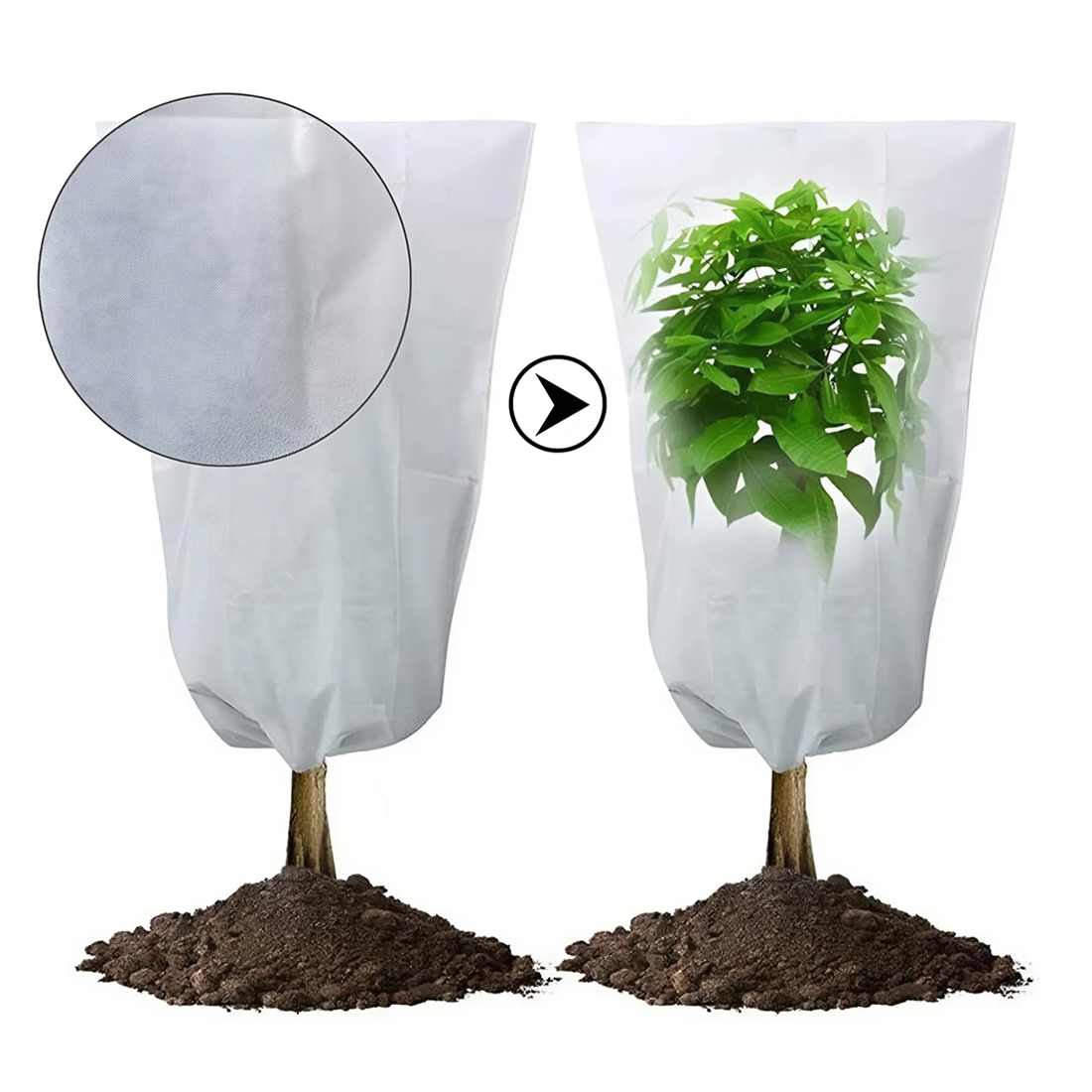 Capuche protection plantes couvre-plantes anti-gel respirant TNT 120x180cm