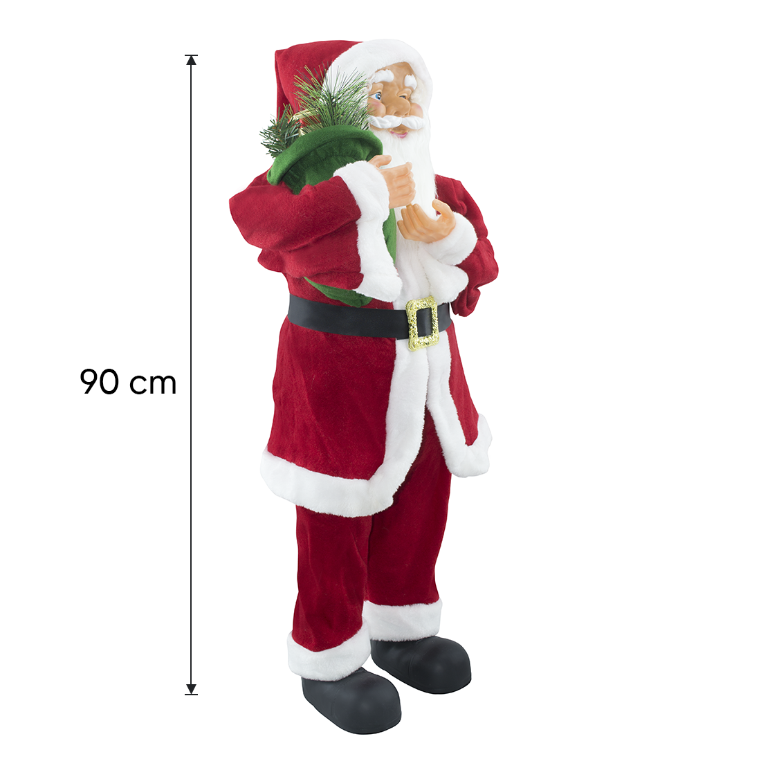 Père Noël Costume Rouge et Blanc 144409 Décoration de Noël 90H cm