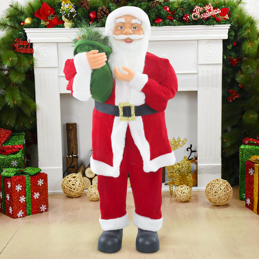 Père Noël Costume Rouge et Blanc 144409 Décoration de Noël 90H cm