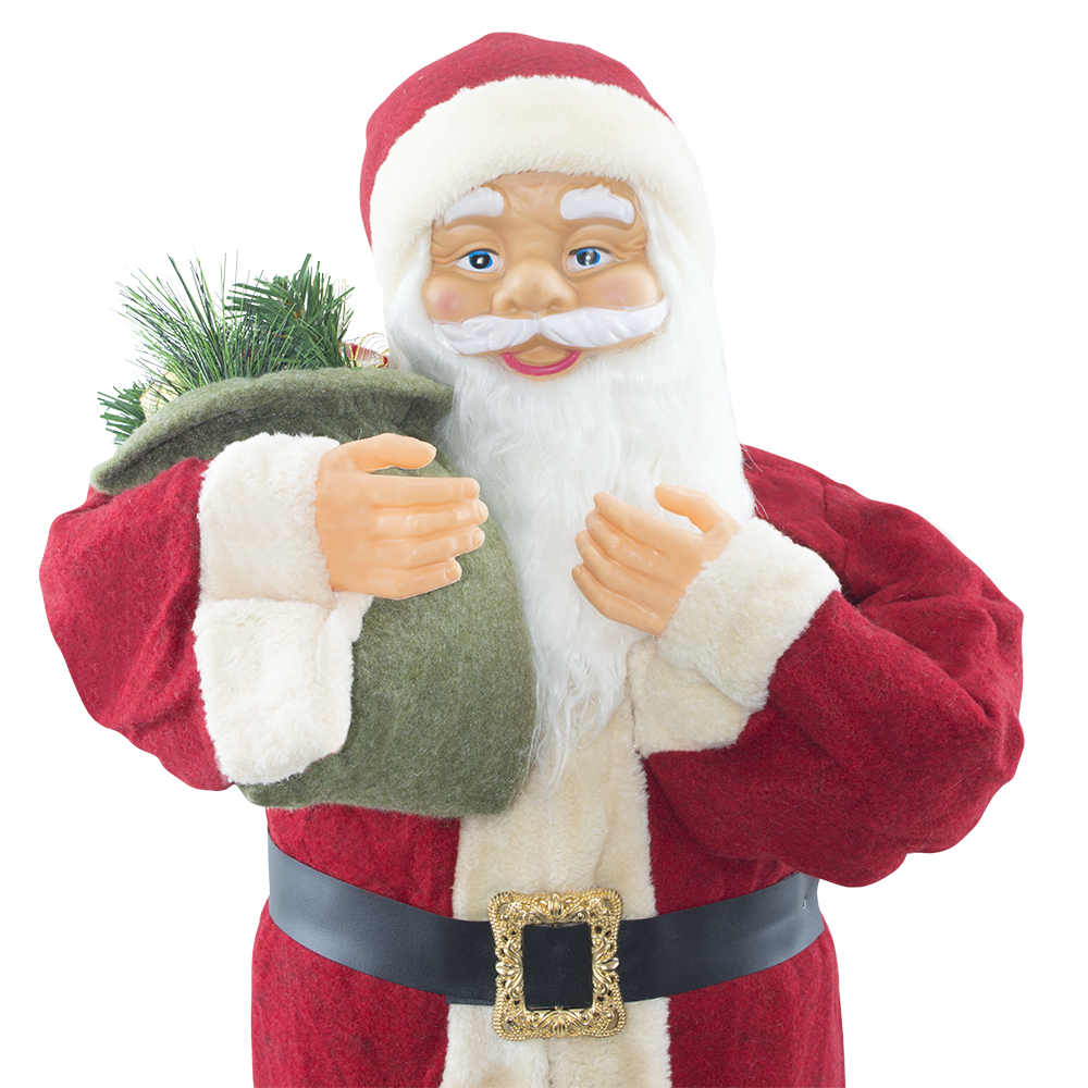 Père Noël Costume Rouge et Crème 144411 Décoration de Noël Ornement de 90H cm