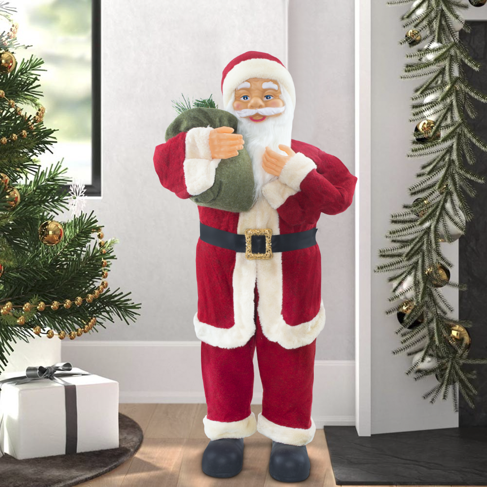 Père Noël Costume Rouge et Crème 144411 Décoration de Noël Ornement de 90H cm