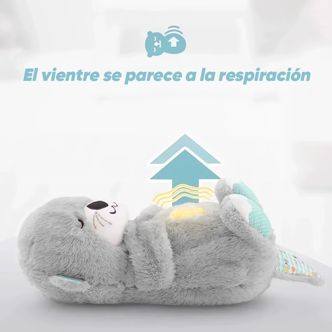 Peluche Loutre Respirant avec Musique et Lumières Apaisantes pour Bébés