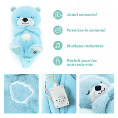 Peluche Loutre Respirant avec Musique et Lumières Apaisantes pour Bébés