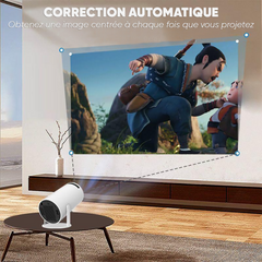 Projecteur 4K Ultra HD portable Wi-Fi, rotation 180° et haut-parleurs Hi-Fi