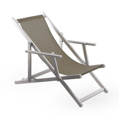 Chaise longue pliante Napoli, accoudoirs, structure aluminium et textilène.