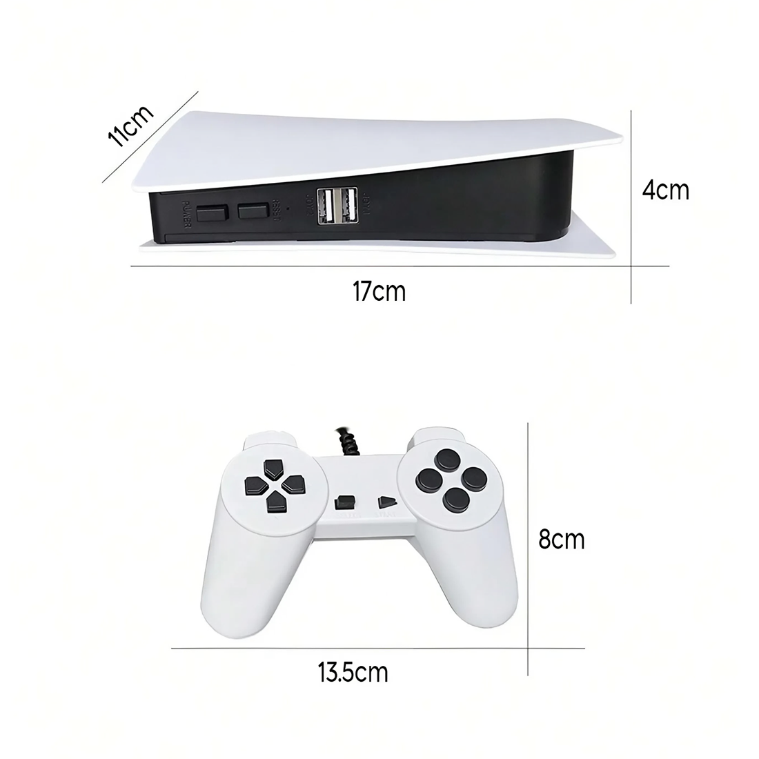 Console de jeux rétro pour TV, 200 jeux inclus avec 2 manettes filaires.