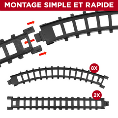 Petit train de Noël 13 pièces avec lumières, sons et mouvement à piles