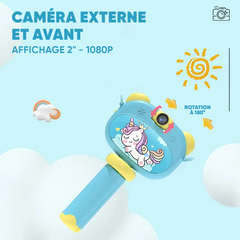 Appareil photo numérique pour enfants avec trépied, photo et vidéo avec audio