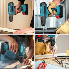 Perceuse-visseuse Double Batterie 21V Rechargeable Mallette avec Outils Inclus