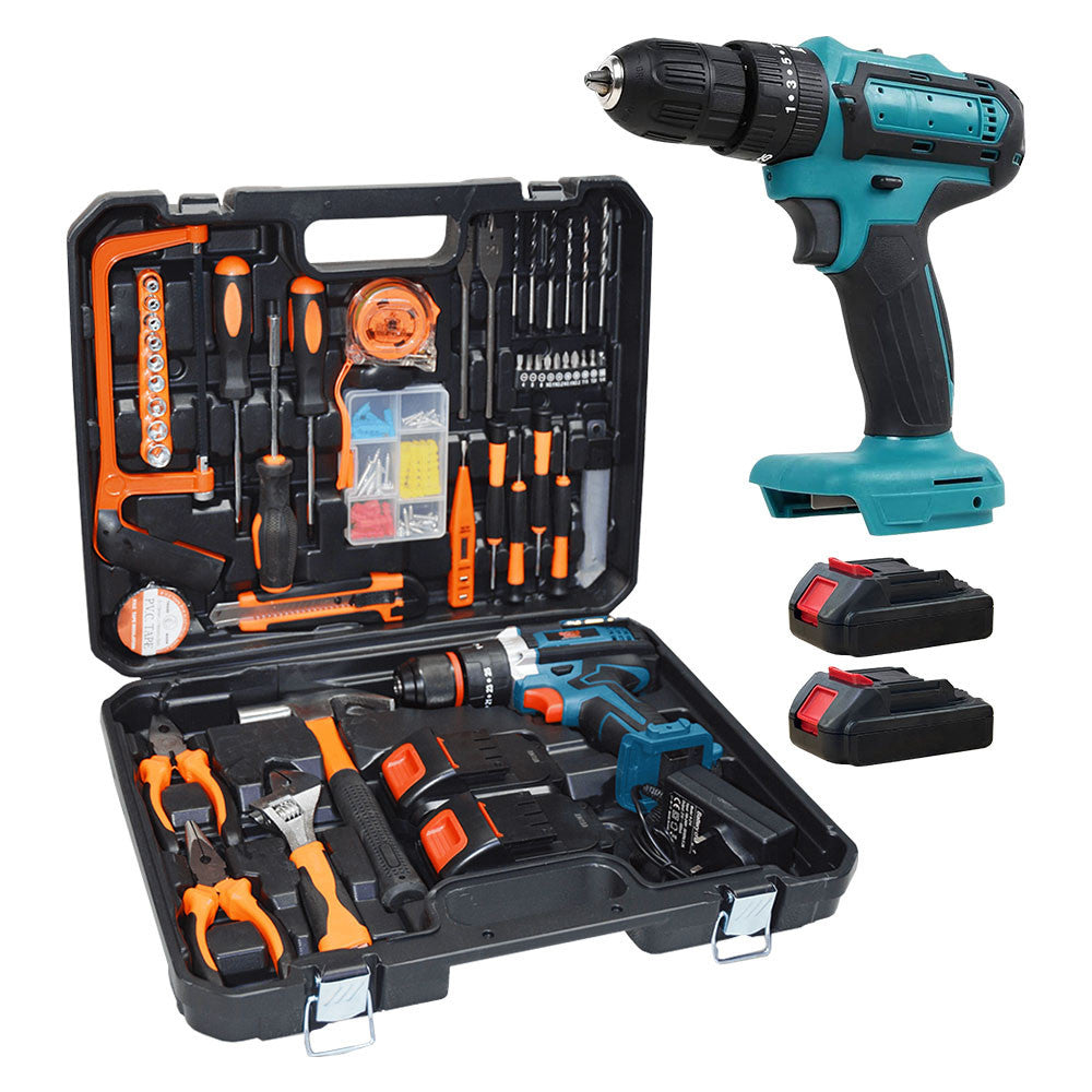 Perceuse-visseuse Double Batterie 21V Rechargeable Mallette avec Outils Inclus