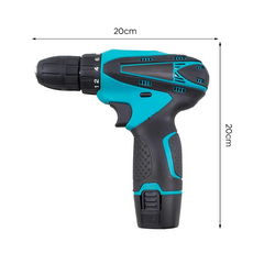 Perceuse-visseuse sans fil 12V avec double batterie rechargeable et lumière LED