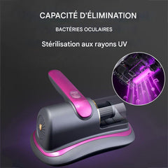 Aspirateur sans fil pour lit 100W rechargeable, avec filtre et lumière UV