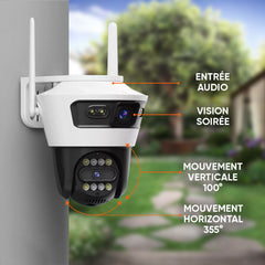 Caméra Wi-Fi de vidéosurveillance contrôle à distance alarme et protection IP66