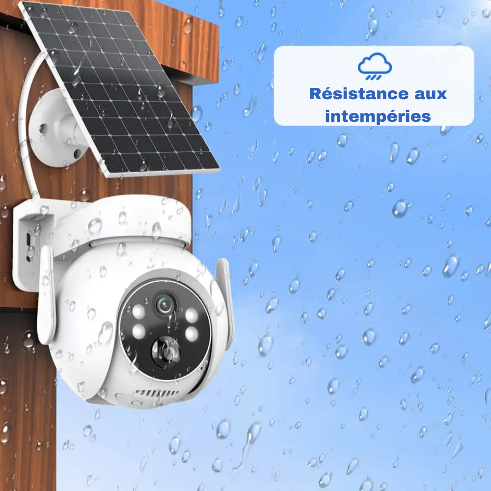 Caméra de vidéosurveillance Recharge Solaire Wi-Fi Détection et Contrôle via APP