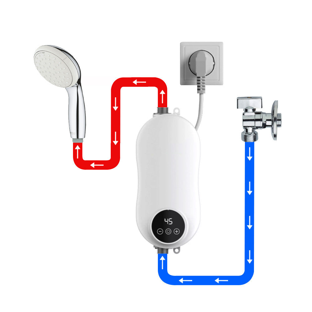 Chauffe-eau instantané électrique 3500W avec mélangeur et thermostat