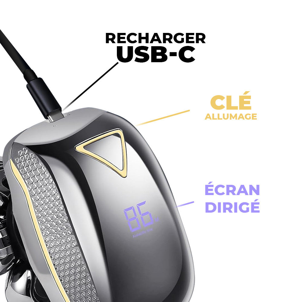 Rasoir Électrique Homme 5 en 1 Étanche, Rechargeable, Tondeuse Barbe & Cheveux