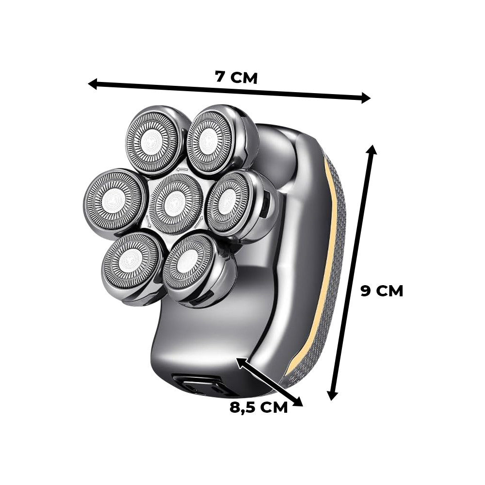 Rasoir Électrique Homme 5 en 1 Étanche, Rechargeable, Tondeuse Barbe & Cheveux