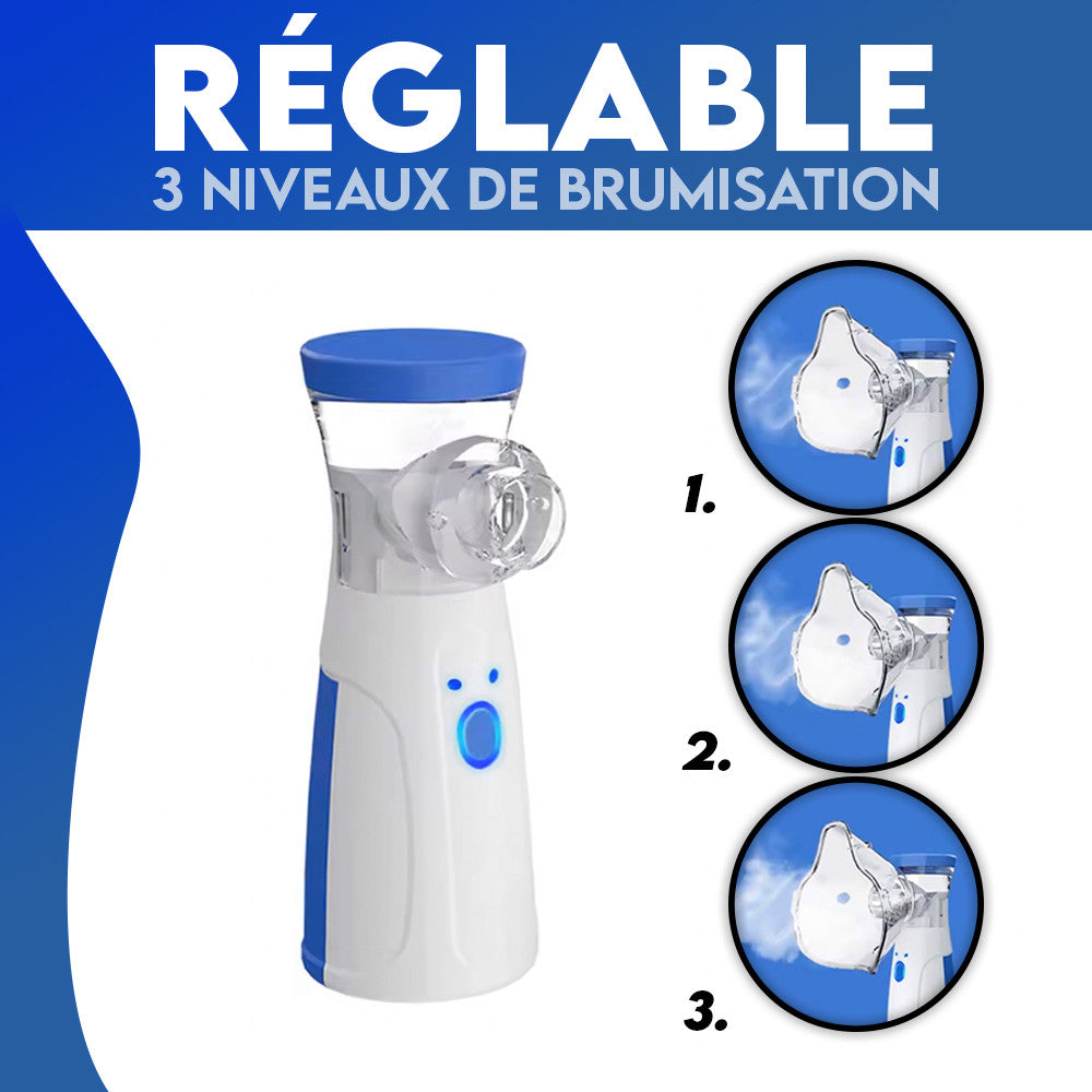 Aérosol Portable Silencieux Rechargeable à Ultrasons avec Masques