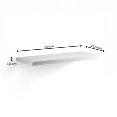 Étagère murale porte-objets 80x23,5x3,8 MDF, design encastré multifonction