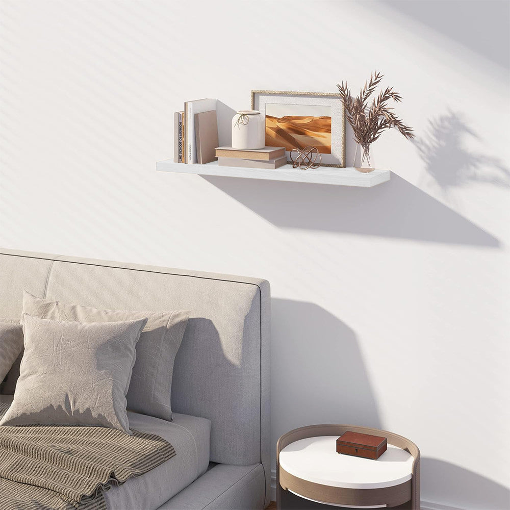 Étagère murale porte-objets 80x23,5x3,8 MDF, design encastré multifonction