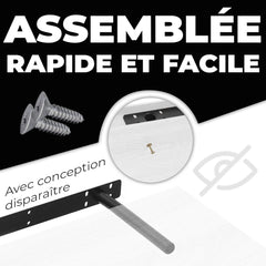 Étagère murale porte-objets 80x23,5x3,8 MDF, design encastré multifonction