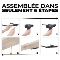Étagère murale porte-objets 80x23,5x3,8 MDF, design encastré multifonction