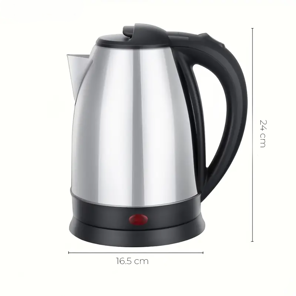 Bouilloire Électrique 1500W – Capacité 1,8 L en Acier avec Base Pivotante