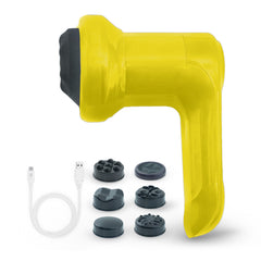 Masseur Corporel Électrique Rechargeable avec 4 Têtes et Vibration Réglable