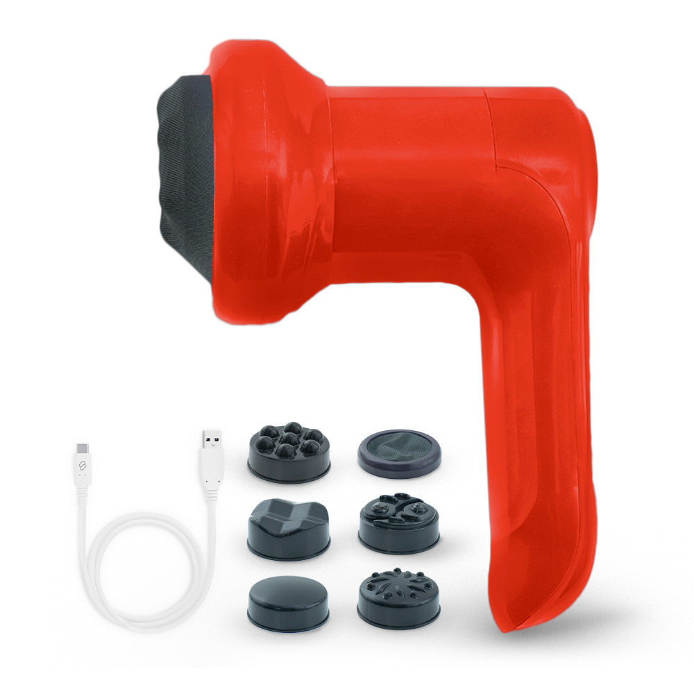 Masseur Corporel Électrique Rechargeable avec 4 Têtes et Vibration Réglable