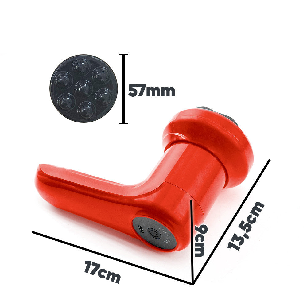 Masseur Corporel Électrique Rechargeable avec 4 Têtes et Vibration Réglable