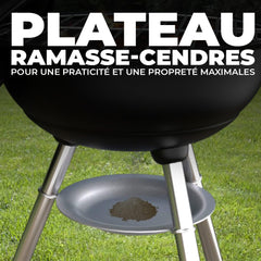Barbecue Rond Enrico Coveri BBQ Charbon Couvercle Structure en Métal