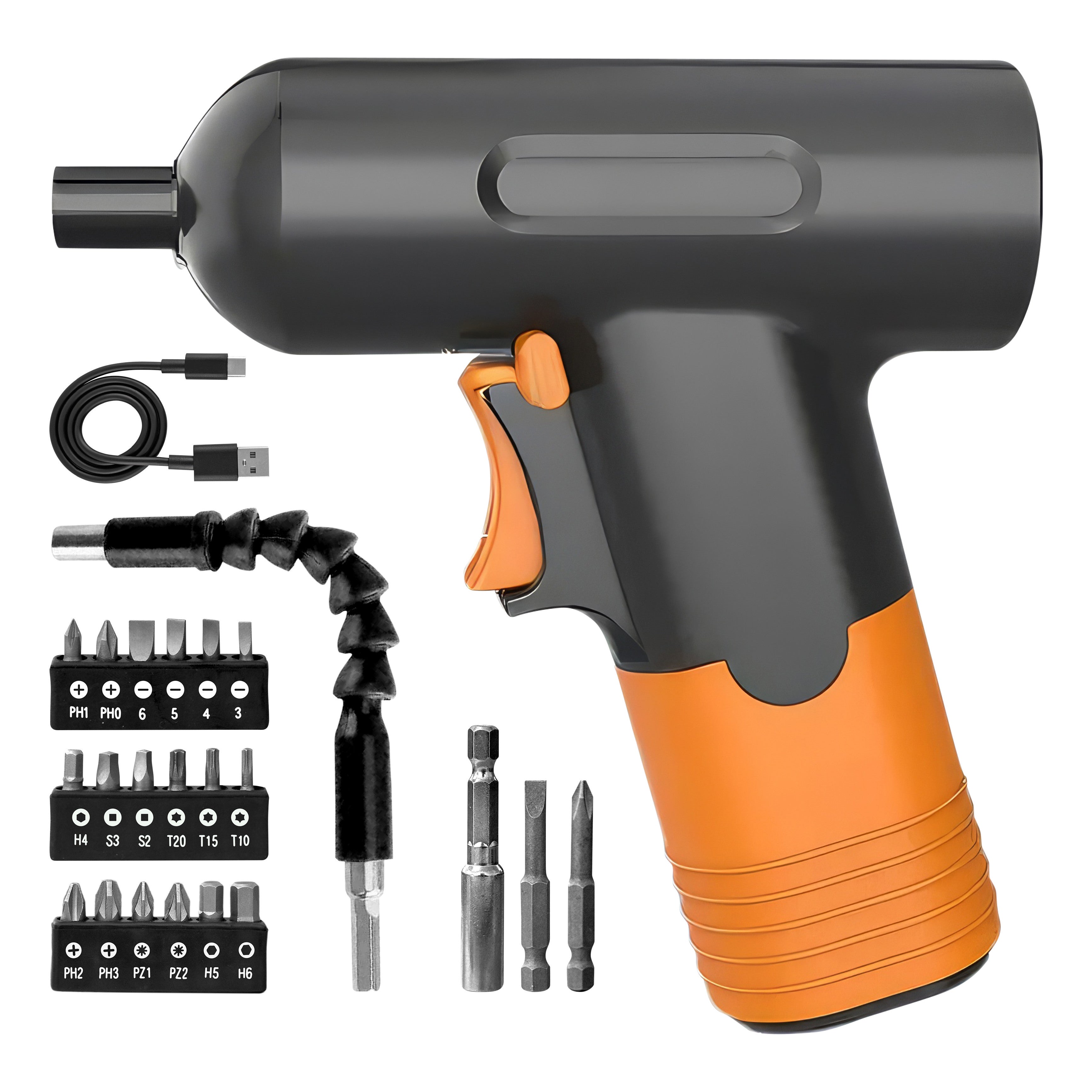 Mini Perceuse Visseuse Rechargeable 3,7V avec Kit de Mini Embouts pour Tournevis