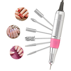 Fraise à Ongles Pro 35 000 Tr/min, Pédale, 5 Embouts, Vitesse Réglable