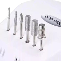 Fraise à Ongles Pro 35 000 Tr/min, Pédale, 5 Embouts, Vitesse Réglable