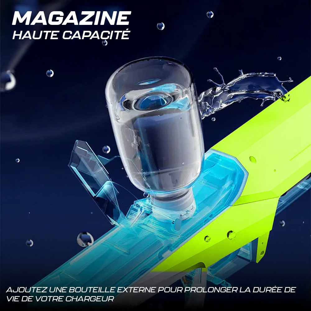 Pistolet à eau électrique automatique, batterie rechargeable, portée 10m