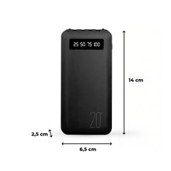 Power Bank 20000mAh Chargeur Rapide Portable avec 4 Câbles USB Inclus
