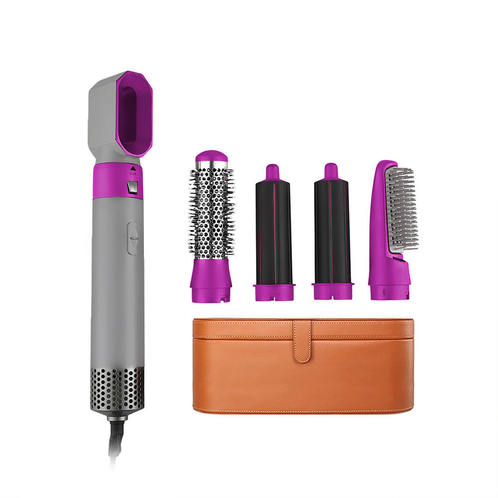 Asciugacapelli 5 en 1 avec coffret 1000W 5 accessoires brosse et fer à friser