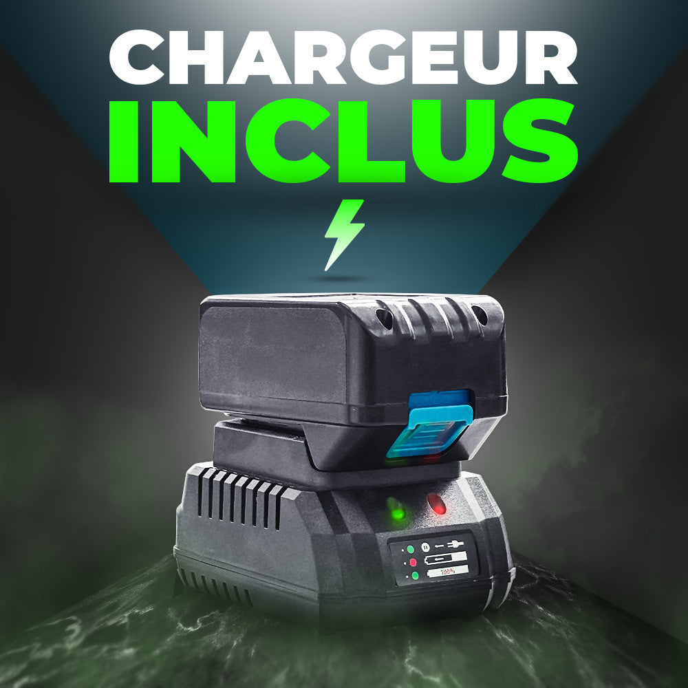 Perforateur visseuse 48V double batterie avec mallette et accessoires