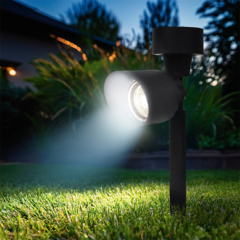 Lampe à recharge solaire 37 cm pour extérieur avec piquet plantable pour jardin