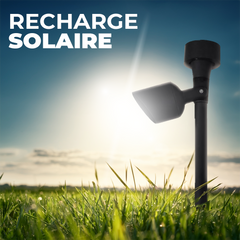 2 pcs Lampe solaire rechargeable 37 cm pour extérieur avec piquet pour jardin