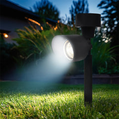 2 pcs Lampe solaire rechargeable 37 cm pour extérieur avec piquet pour jardin