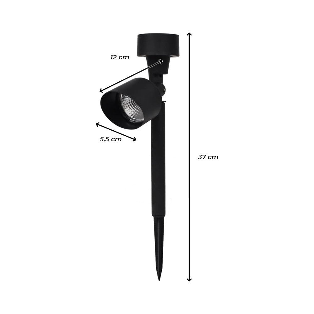 4 pcs Lampe solaire rechargeable 37 cm pour extérieur avec piquet pour jardin