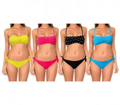 16308 Maillot bikini bandeau mod. Flawless avec des perles by MWS AHEAD