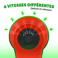 Masseur Corporel Électrique Rechargeable avec 4 Têtes et Vibration Réglable