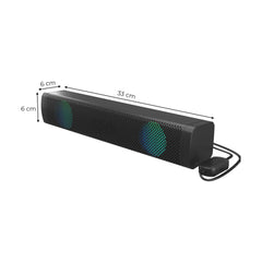 Barre de son PC RGB : Enceinte bureau, ordinateur portable, Jack et USB