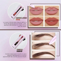 Crayon de maquillage 4-en-1 lèvres, yeux, sourcils et eyeliner