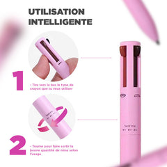 Crayon de maquillage 4-en-1 lèvres, yeux, sourcils et eyeliner